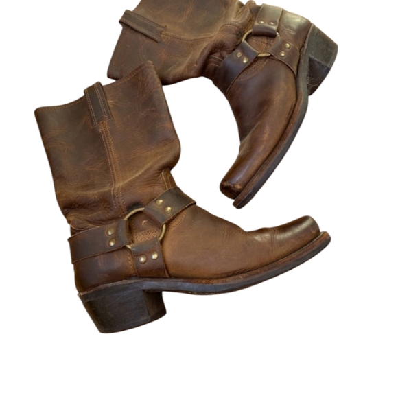 Frye Harness 12R Brown Leather Men’s Boots Size 10 - Picture 5 of 7